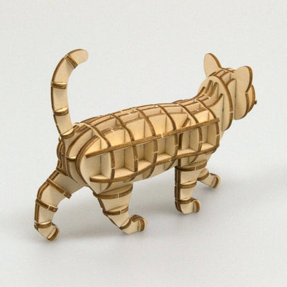 Wooden Art wa-gu-mi Cat Walking Pose