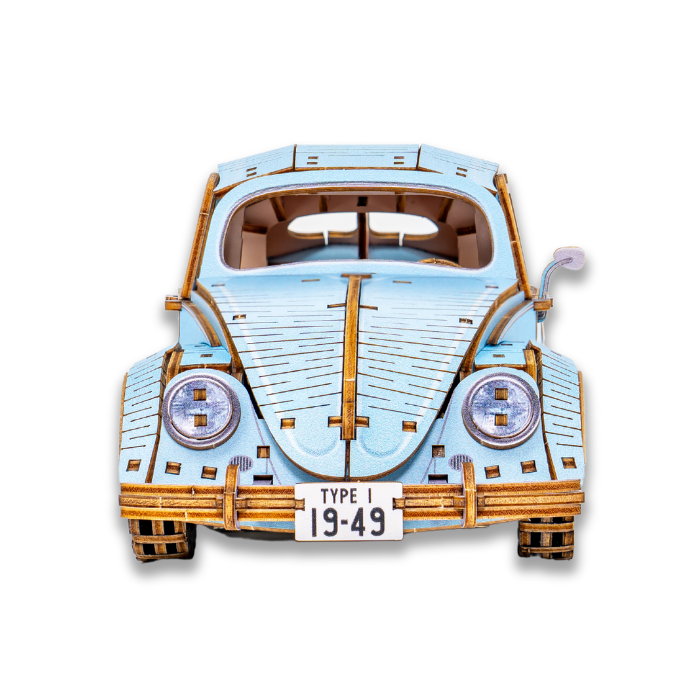 Wooden Art wa-gu-mi Vintage Volkswagen Beetle (Type 1) 1949 Blue