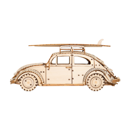 Wooden Art wa-gu-mi  Vintage Volkswagen Beetle (Type 1) 1949, Wood (Unpainted)