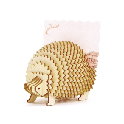 Wooden Art wa-gu-mi Hedgehog Memo Stand