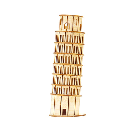 Wooden Art wa-gu-mi Leaning Tower of Pisa Pen Stand