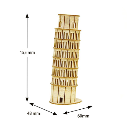 Wooden Art wa-gu-mi Leaning Tower of Pisa Pen Stand