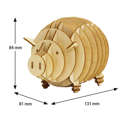Wooden Art wa-gu-mi Piggy Bank