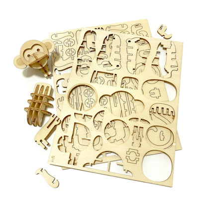 Wooden Art wa-gu-mi Monkey