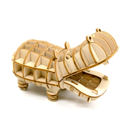 Wooden Art wa-gu-mi Hippopotamus