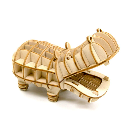 Wooden Art wa-gu-mi Hippopotamus