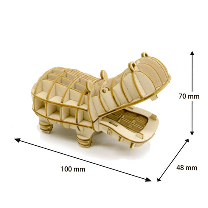 Wooden Art wa-gu-mi Hippopotamus
