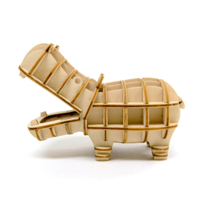 Wooden Art wa-gu-mi Hippopotamus