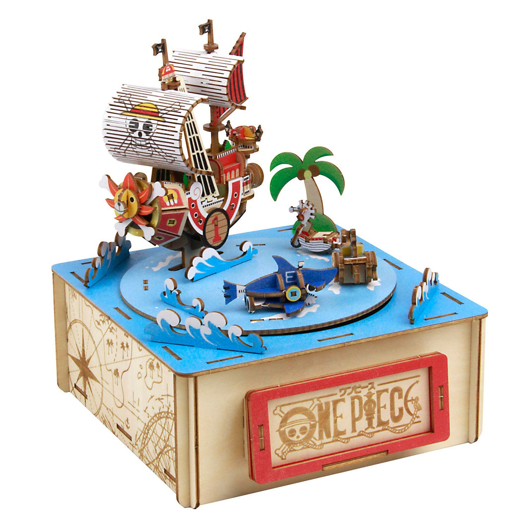 Wooden Art wa-gu-mi One Piece: Straw Hat Crew Thousand Sunny with Music Box