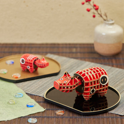 Wooden Art wa-gu-mi Akabeko
