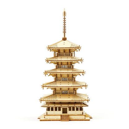 Wooden Art wa-gu-mi NEW Five Story Pagoda