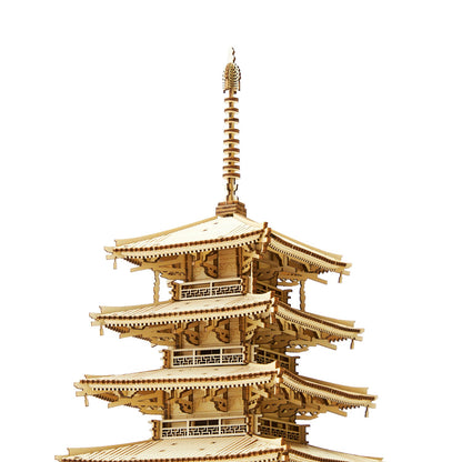 Wooden Art wa-gu-mi NEW Five Story Pagoda
