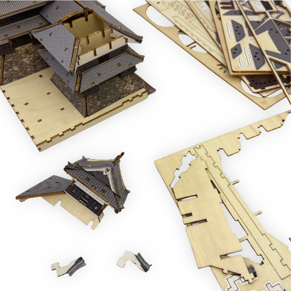 Wooden Art wa-gu-mi Matsumoto Castle Color Ver.