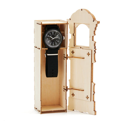 Wooden Art wa-gu-mi Antique Clock Watch Case