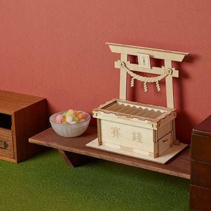 Wooden Art wa-gu-mi Offertory Coin Money Bank