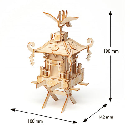 Wooden Art wa-gu-mi Portable Shrine Mikoshi