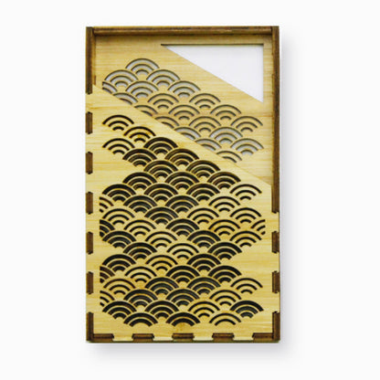 wa-gu-mi Card Case - Seigaiha