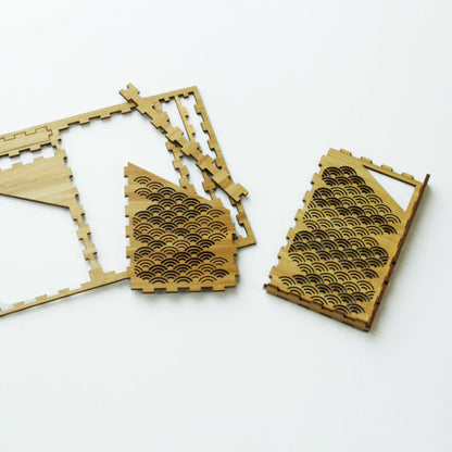 wa-gu-mi Card Case - Seigaiha