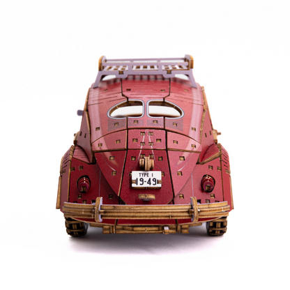 Wooden Art wa-gu-mi  Vintage Volkswagen Beetle (Type 1) 1949 Red