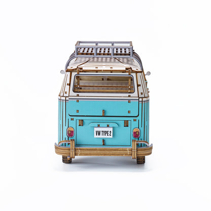 Wooden Art wa-gu-mi Vintage Volkswagen Type 2 (T1) Camper Van Green