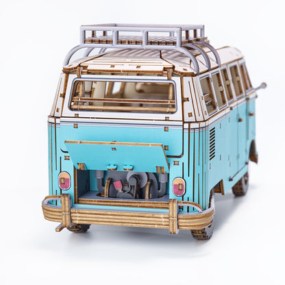 Wooden Art wa-gu-mi Vintage Volkswagen Type 2 (T1) Camper Van Green