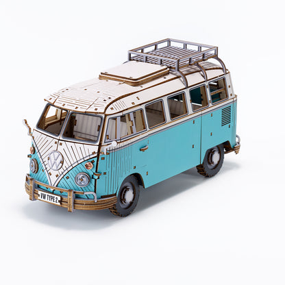 Wooden Art wa-gu-mi Vintage Volkswagen Type 2 (T1) Camper Van Green
