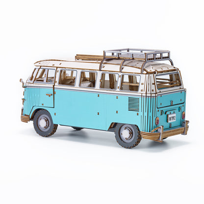 Wooden Art wa-gu-mi Vintage Volkswagen Type 2 (T1) Camper Van Green