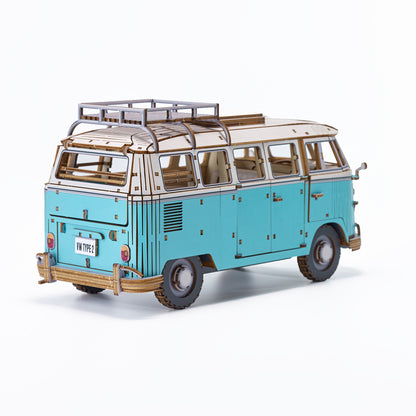 Wooden Art wa-gu-mi Vintage Volkswagen Type 2 (T1) Camper Van Green