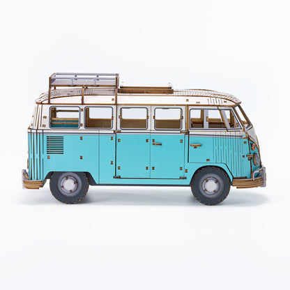 Wooden Art wa-gu-mi Vintage Volkswagen Type 2 (T1) Camper Van Green